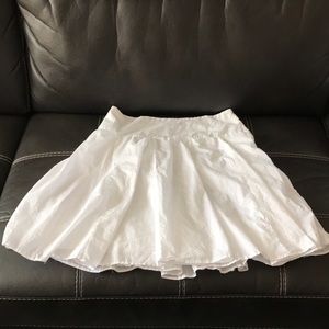INC White Pleated A-Line Skirt